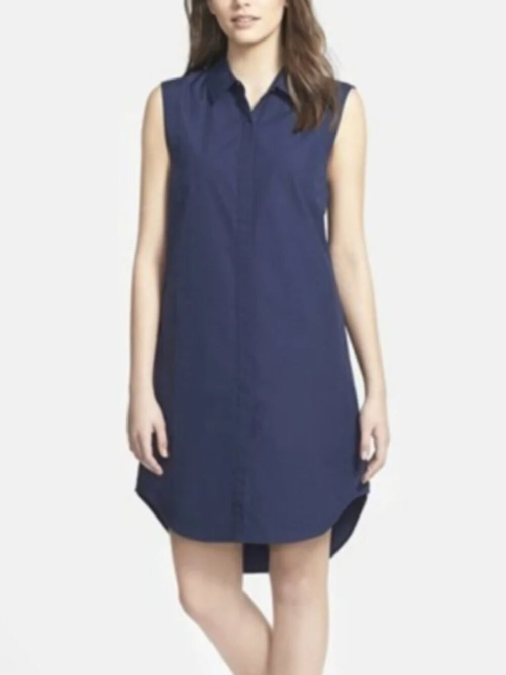 The Fisher Project (Eileen Fisher) 100% Organic Cotton navy shirt dress M